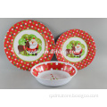 Hot sale Christmas Plastic plate and bowl sets for Xmas